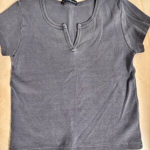 Brandy Melville Charcoal Short Sleeve Tee